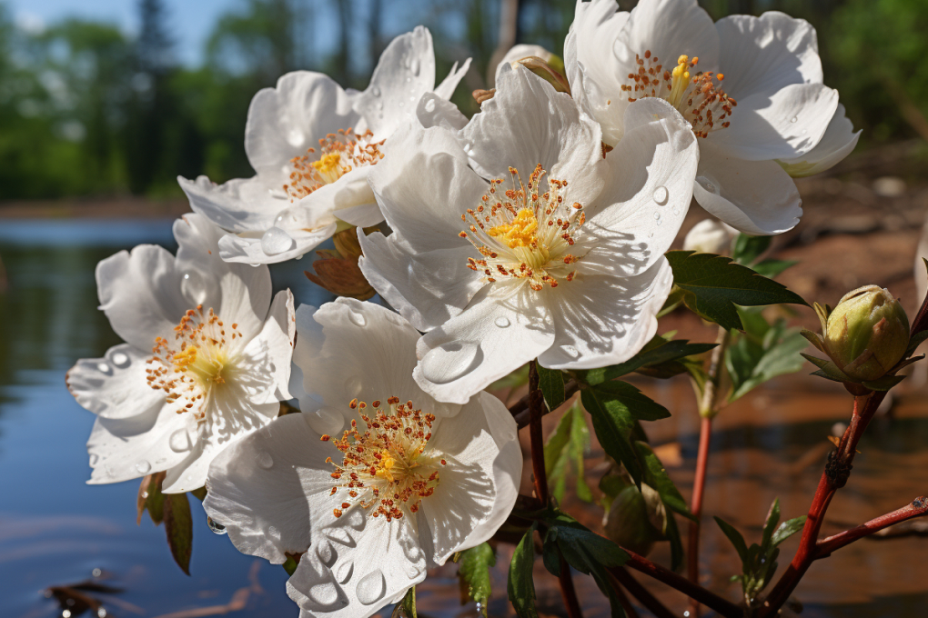 Georgia State Flower - Cherokee Rose (Rosa laevigata)