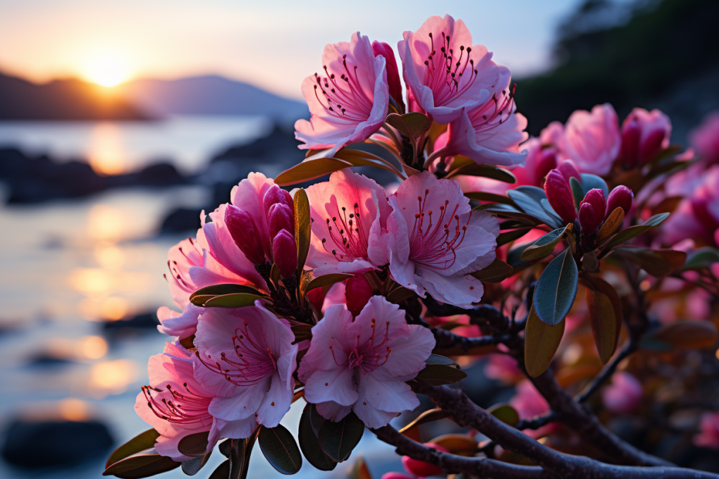 Washington State Flower - Coast Rhododendron (Rhododendron macrophyllum)
