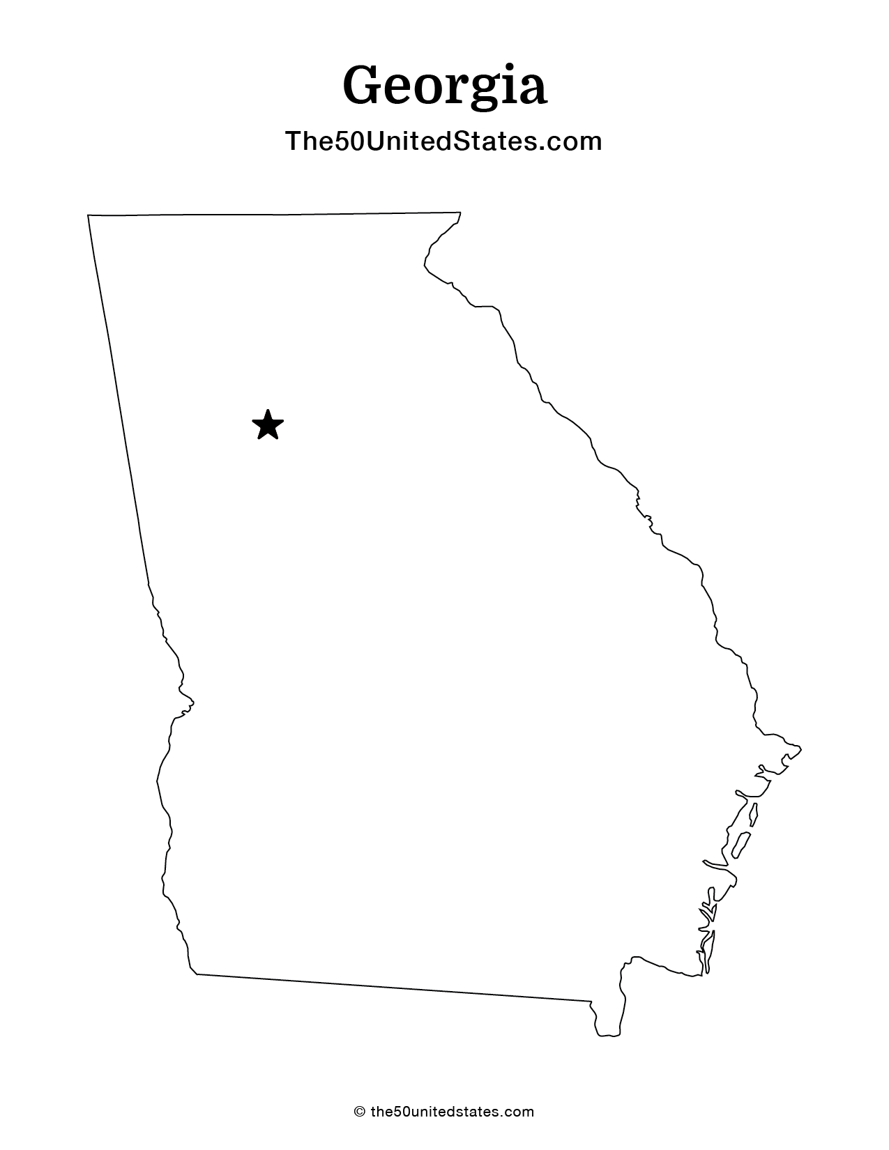 Georgia with Capital (Blank)
