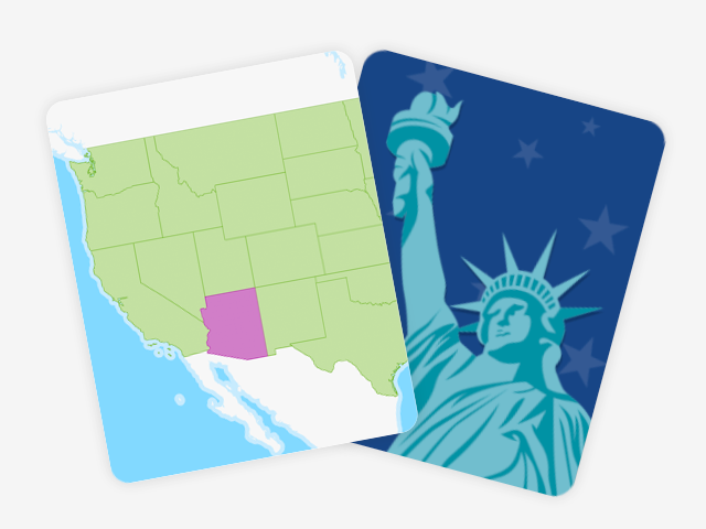 50 States Flashcards & Quiz